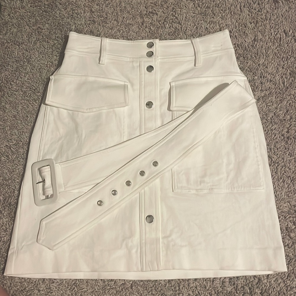 Nine-West, XS White button-up skirt